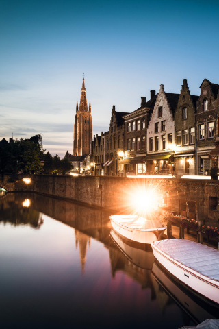 Das Belgium, West Flanders, Bruges Wallpaper 320x480