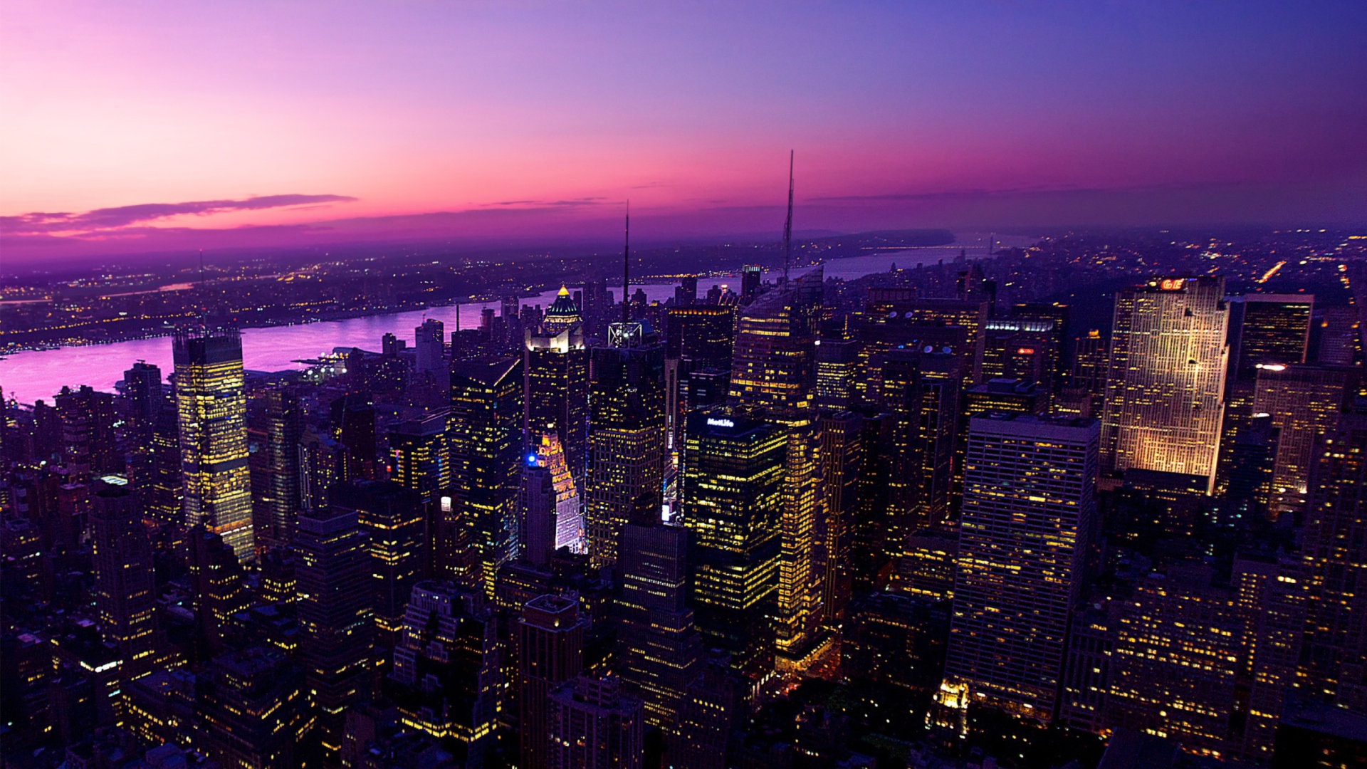 Sfondi Twilight In New York City 1920x1080