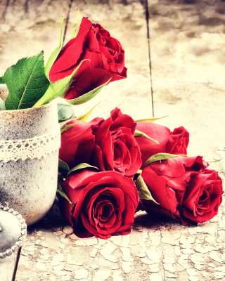 Valentines Day Roses Background for 240x320