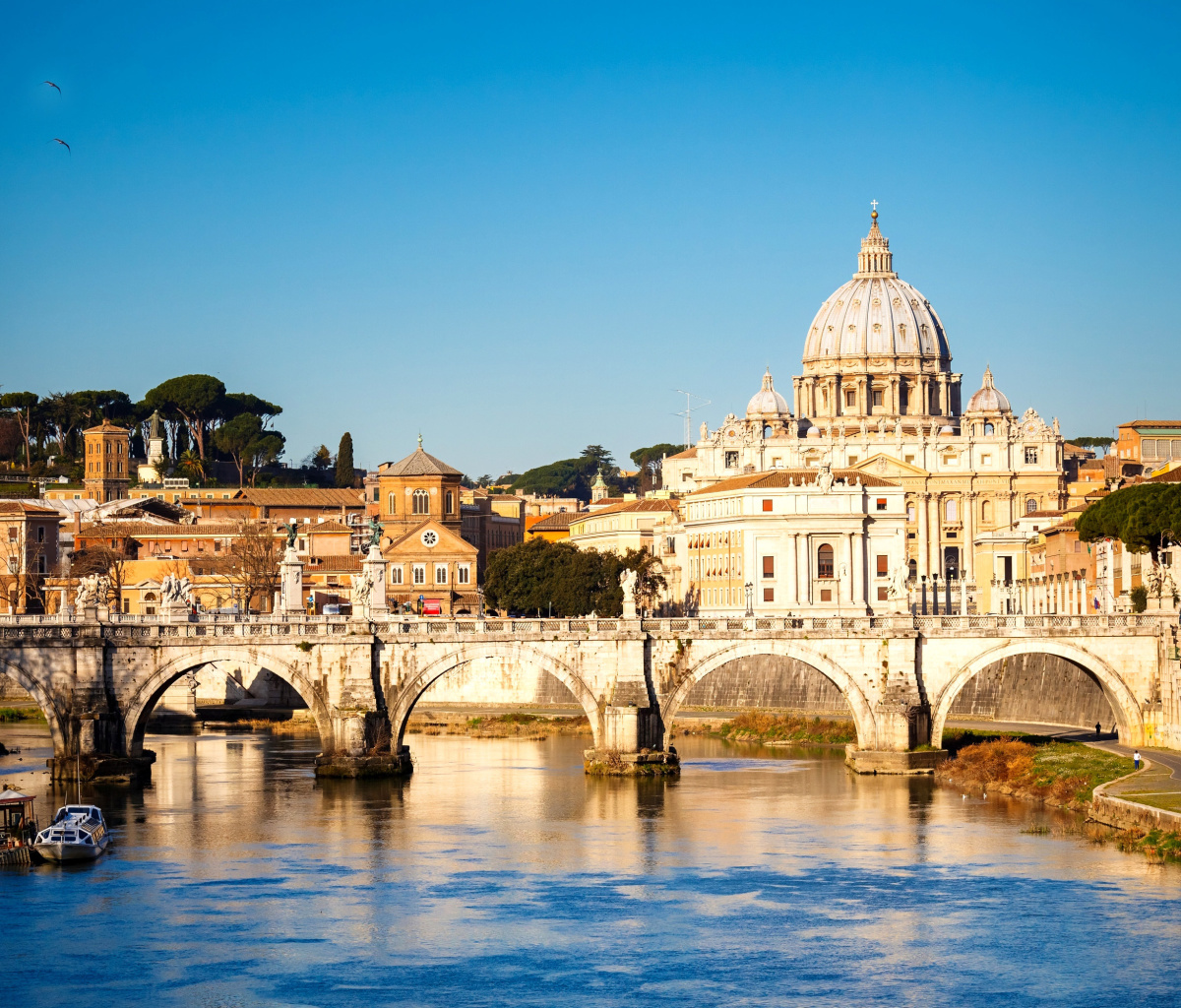 Fondo de pantalla Ponte Sant Angelo in Rome 1200x1024