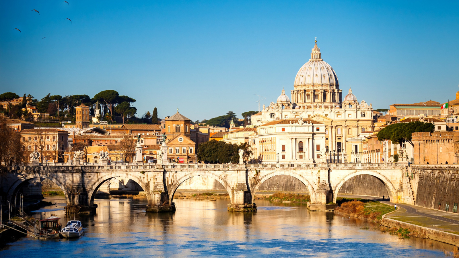 Ponte Sant Angelo in Rome screenshot #1 1600x900