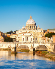 Das Ponte Sant Angelo in Rome Wallpaper 176x220