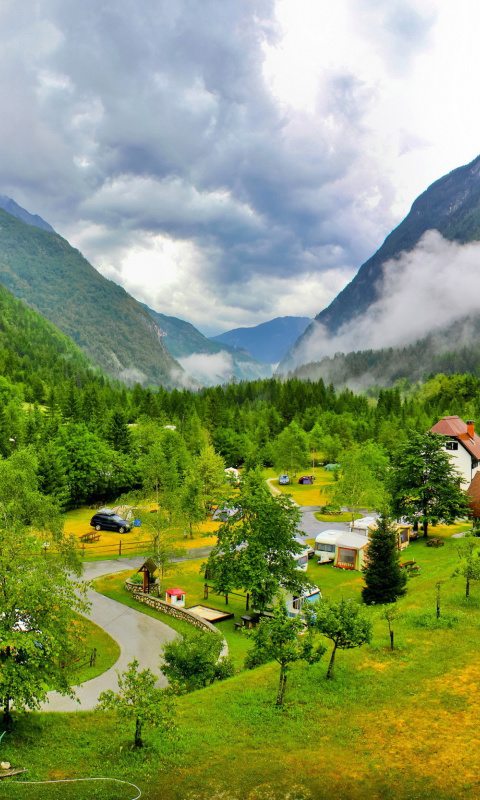 Screenshot №1 pro téma Slovenian Mountains Landscape 480x800