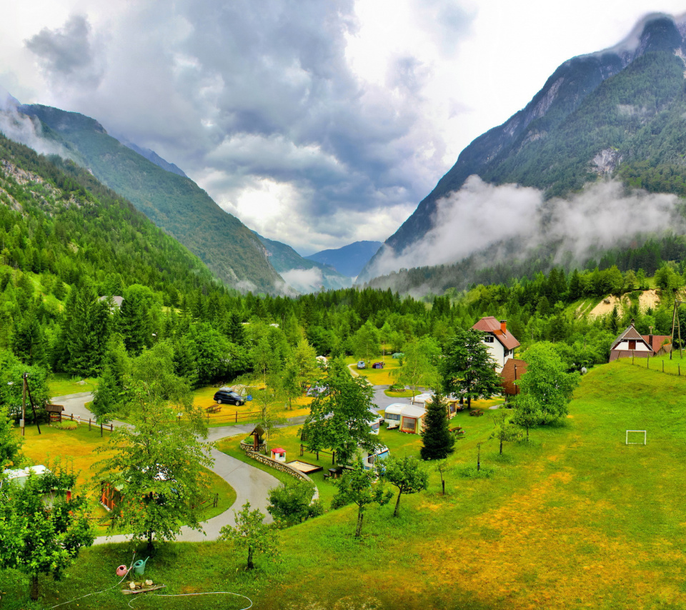 Das Slovenian Mountains Landscape Wallpaper 960x854