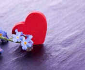 Love And Blue Flowers wallpaper 176x144