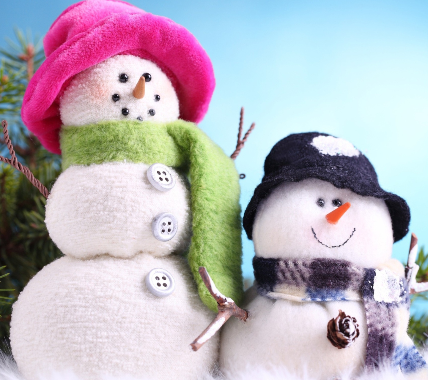 Обои Funny Snowman 1440x1280