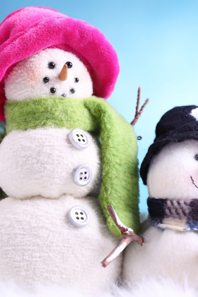 Обои Funny Snowman 640x960