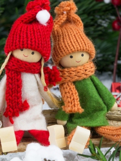 Christmas Dolls wallpaper 240x320