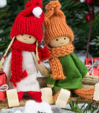 Christmas Dolls - Obrázkek zdarma pro iPhone 4S