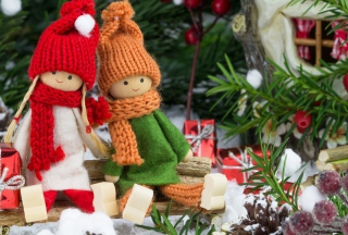 Christmas Dolls sfondi gratuiti per Samsung Galaxy S7