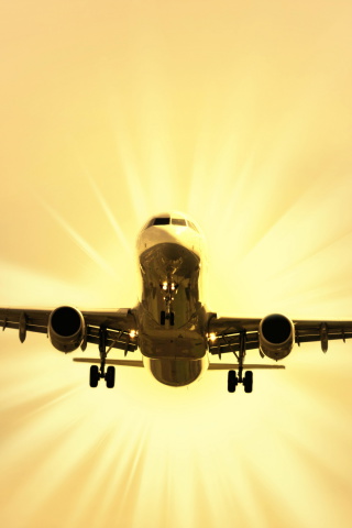 Fondo de pantalla Airplane Takeoff 320x480