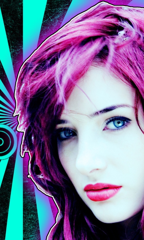 Fondo de pantalla Cosmic Girl 480x800