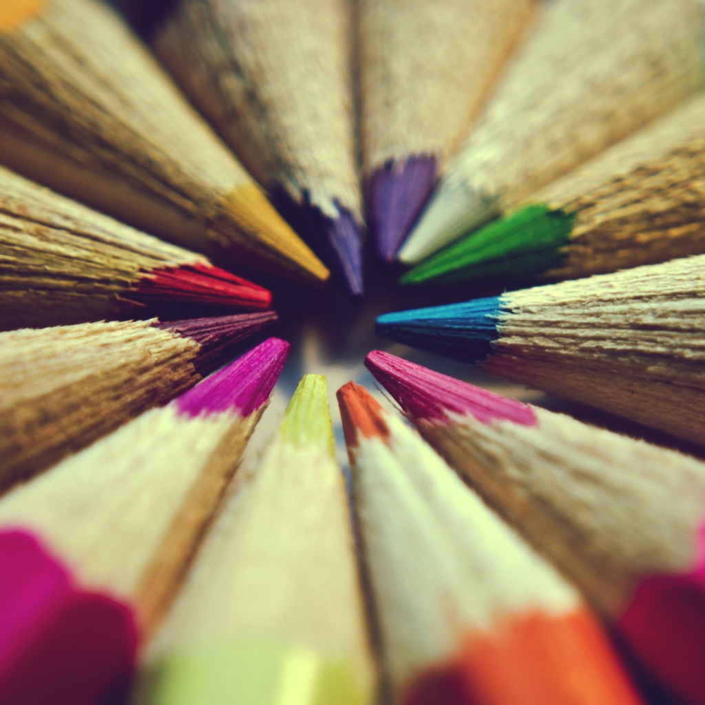 Das Bright Colors Of Pencils Wallpaper 1024x1024