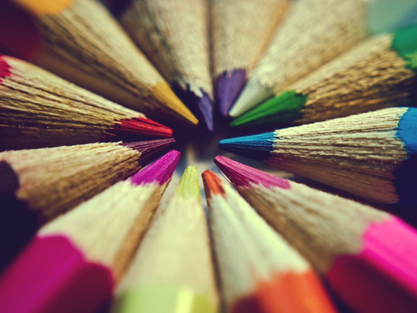 Bright Colors Of Pencils wallpaper 1400x1050