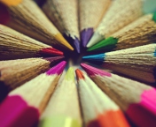 Bright Colors Of Pencils wallpaper 176x144