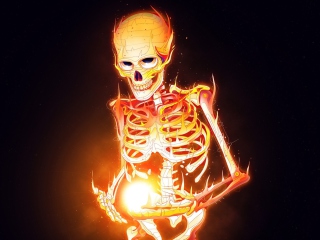 Skeleton On Fire screenshot #1 320x240