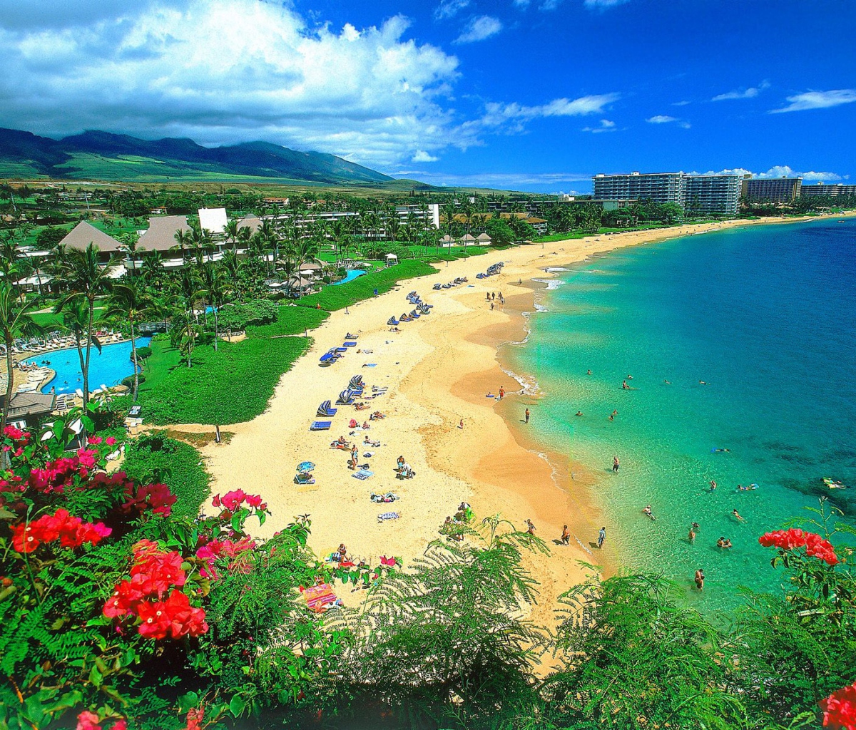 Kaanapali Beach Maui Hawaii wallpaper 1200x1024