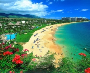 Das Kaanapali Beach Maui Hawaii Wallpaper 176x144