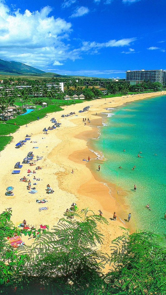 Kaanapali Beach Maui Hawaii wallpaper 640x1136