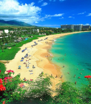Kostenloses Kaanapali Beach Maui Hawaii Wallpaper für Nokia Asha 308