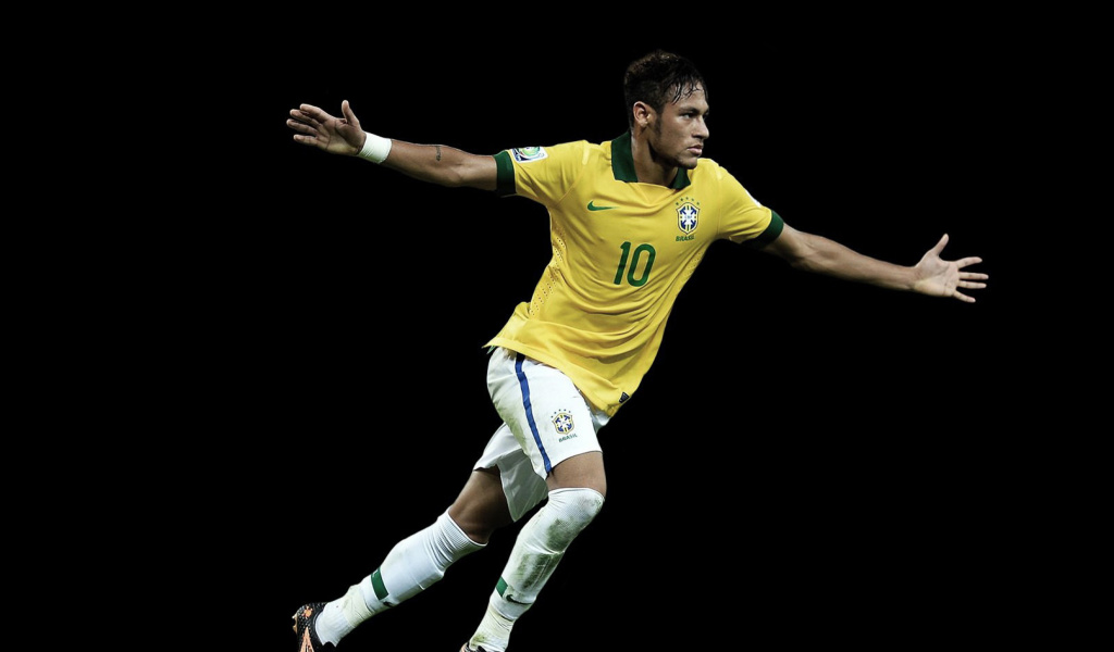 Fondo de pantalla Neymar Brazil Football Player 1024x600