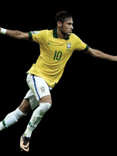 Fondo de pantalla Neymar Brazil Football Player 240x320