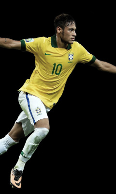 Fondo de pantalla Neymar Brazil Football Player 240x400