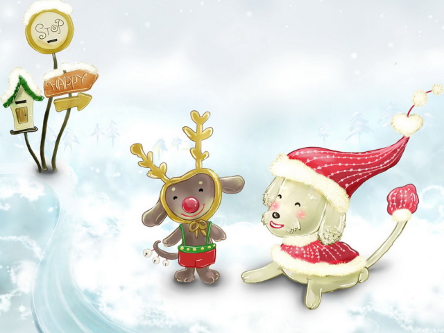 Das Holidays Christmas Wallpaper 640x480