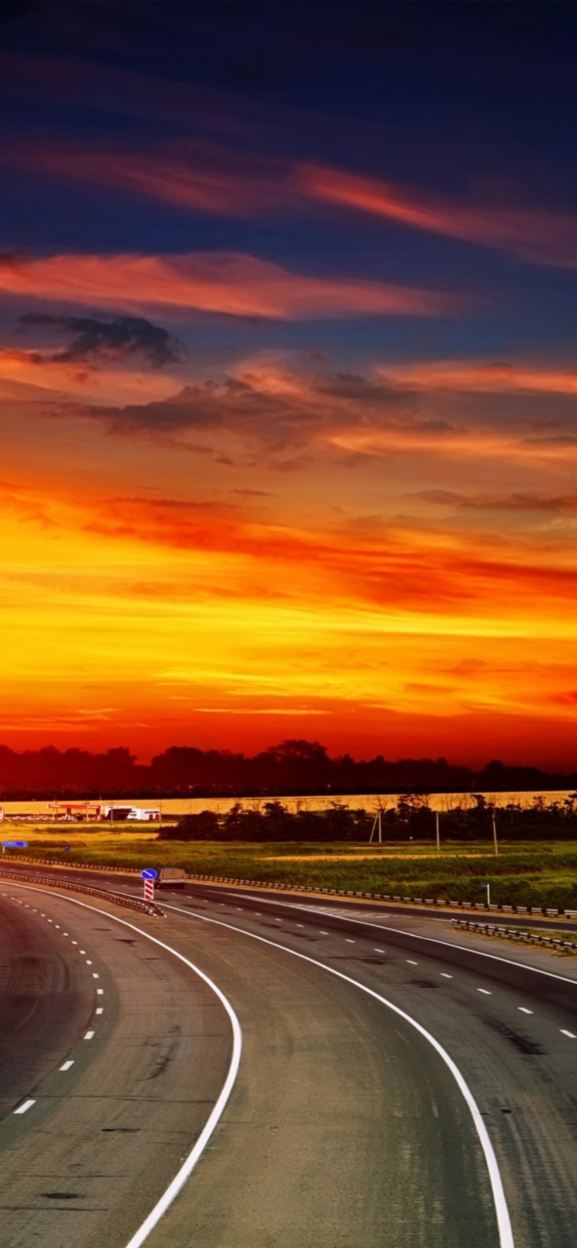 Sunset Highway wallpaper 1170x2532
