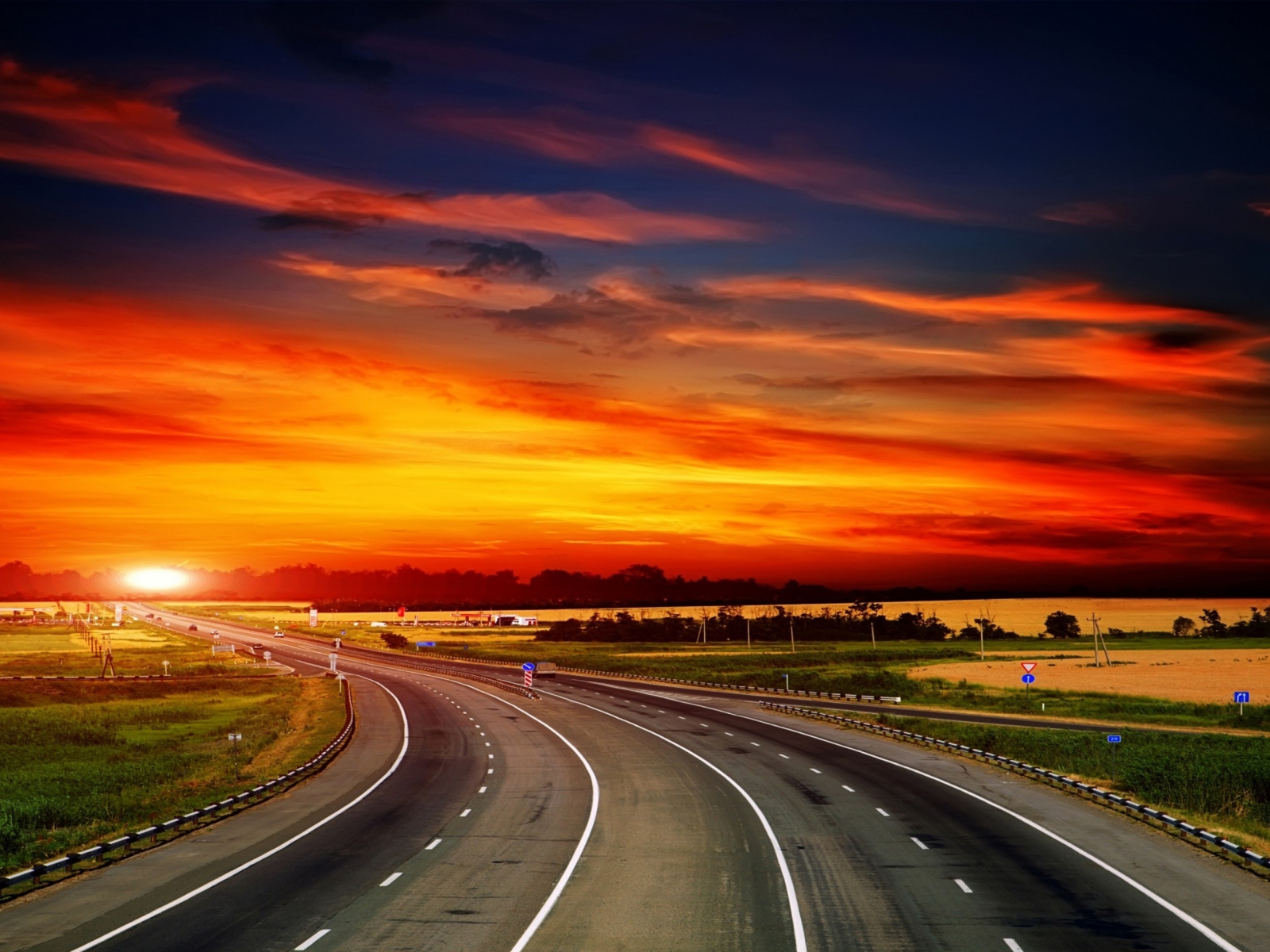 Das Sunset Highway Wallpaper 1600x1200