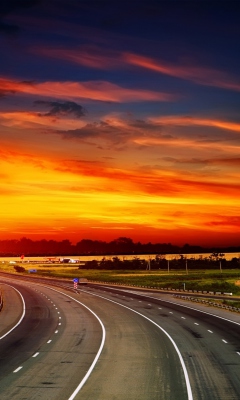 Sunset Highway wallpaper 240x400