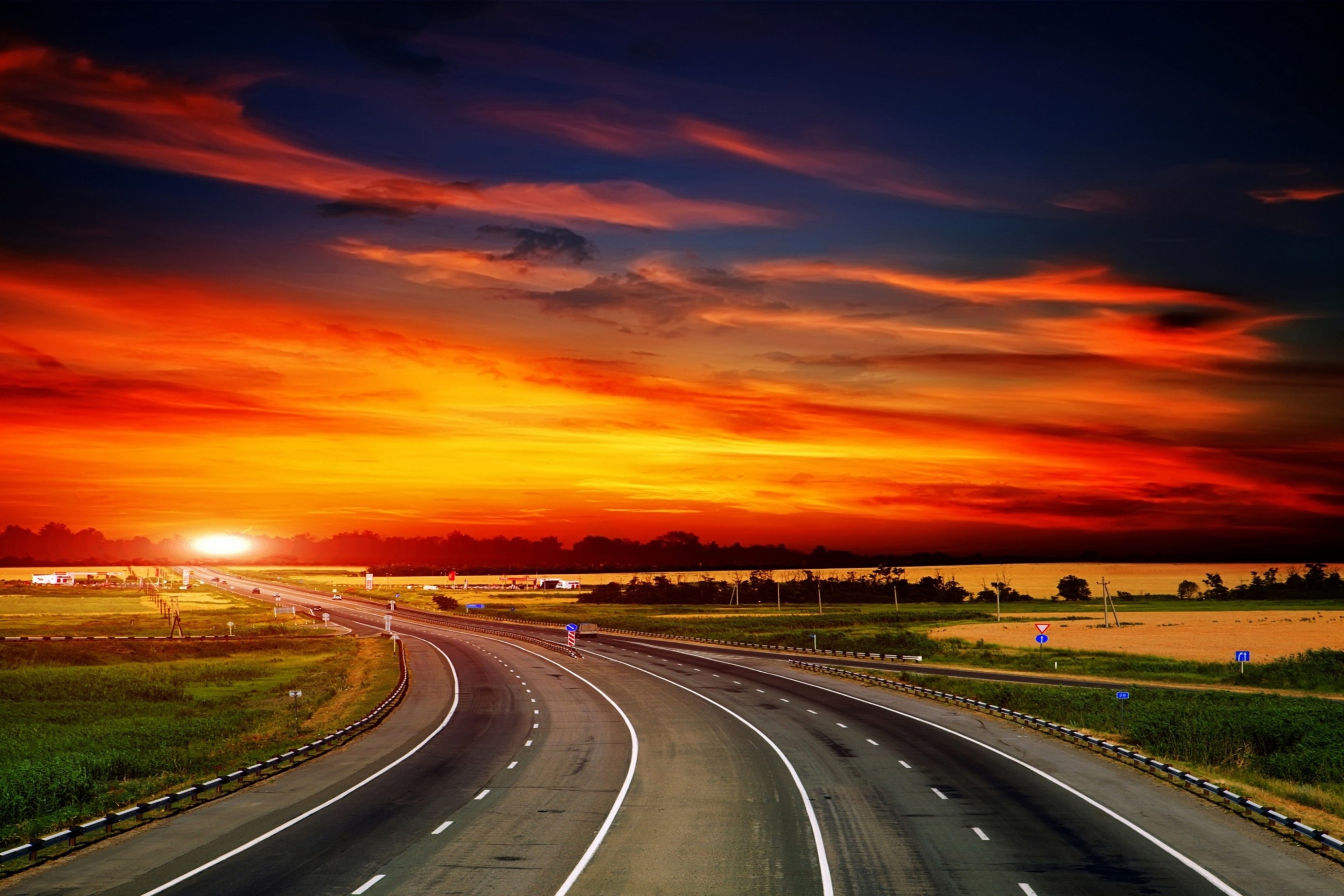 Fondo de pantalla Sunset Highway 2880x1920