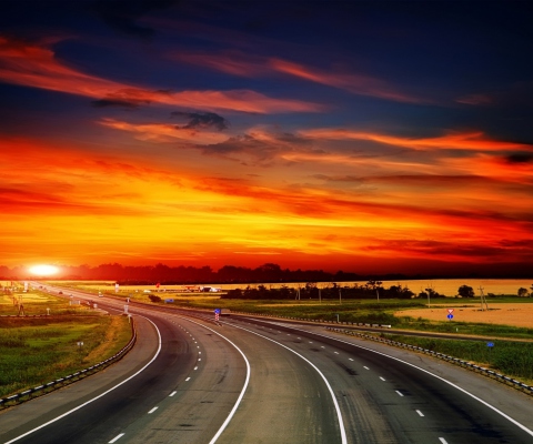 Das Sunset Highway Wallpaper 480x400