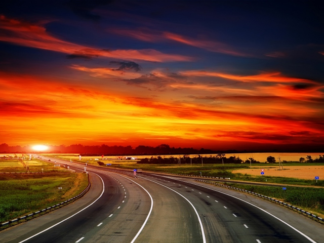 Das Sunset Highway Wallpaper 640x480