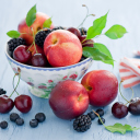 Sfondi Plate Of Fruit And Berries 128x128