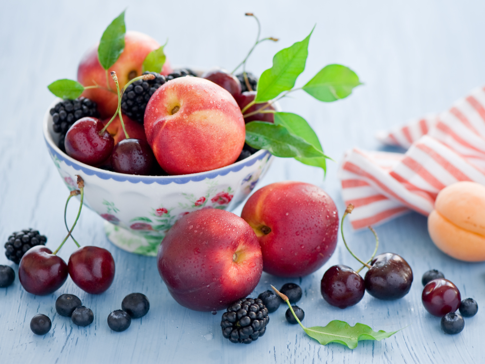 Das Plate Of Fruit And Berries Wallpaper 1600x1200