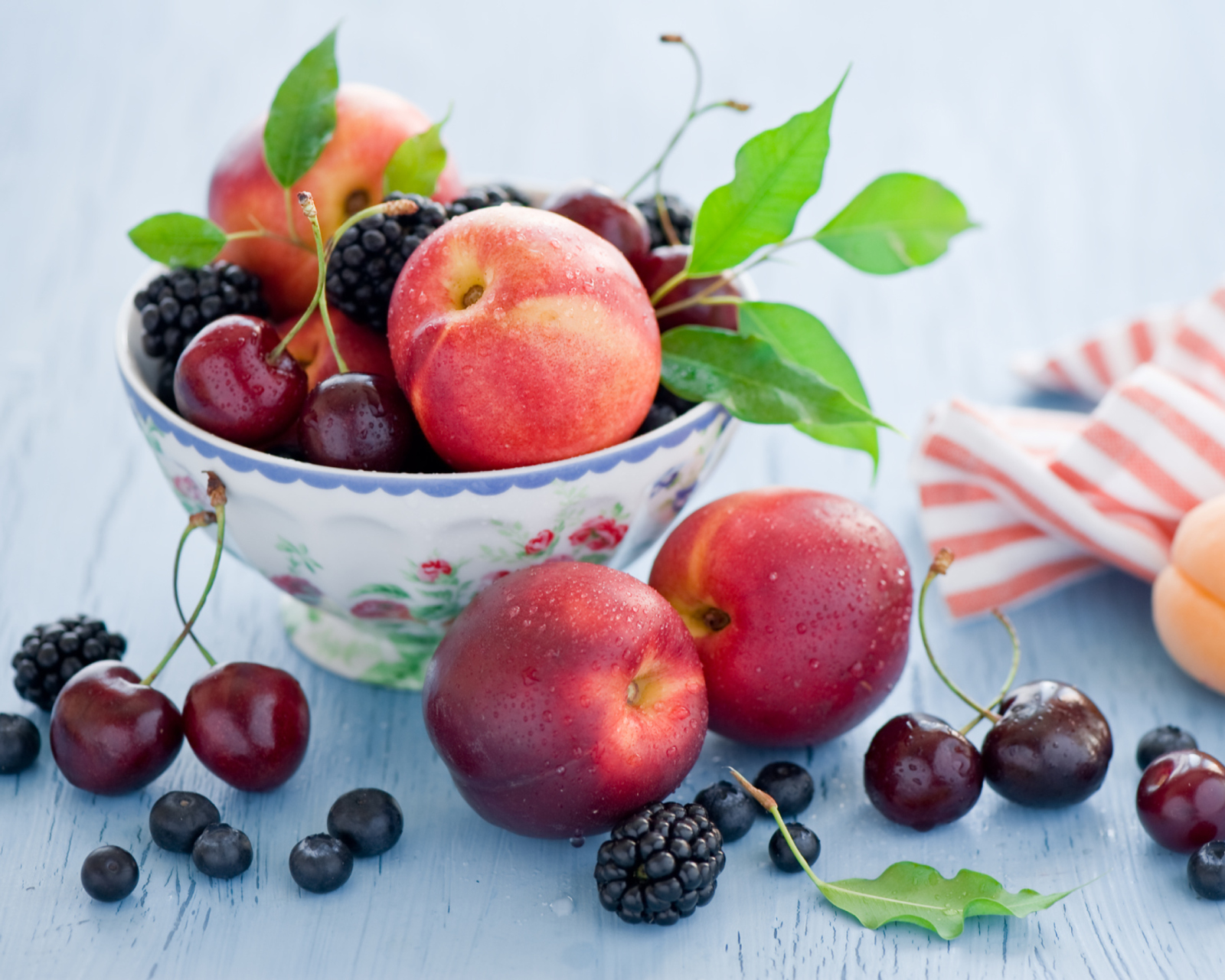 Plate Of Fruit And Berries wallpaper 1600x1280