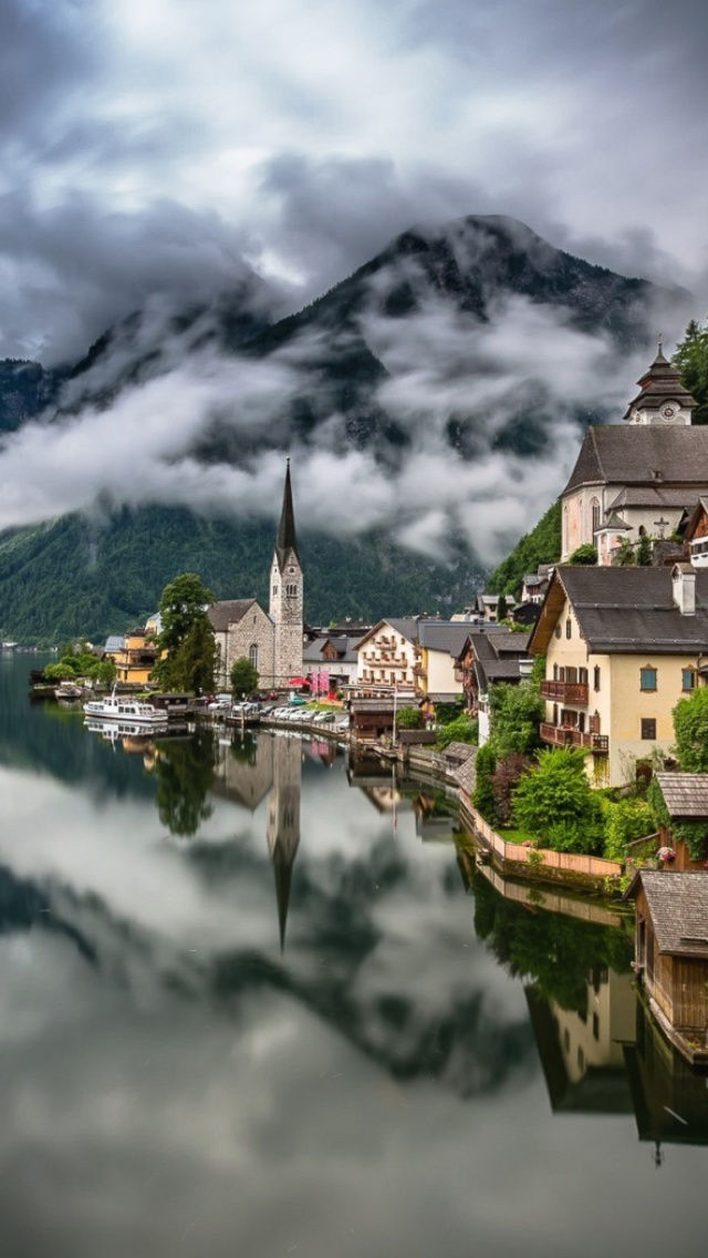 Sfondi Hallstatt, Salzkammergut 640x1136