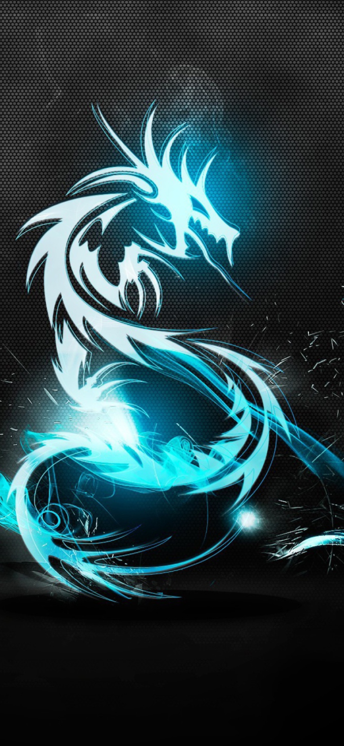 Blue Dragon Symbol wallpaper 1170x2532