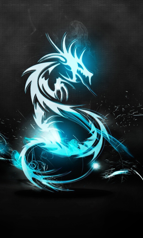 Blue Dragon Symbol wallpaper 480x800