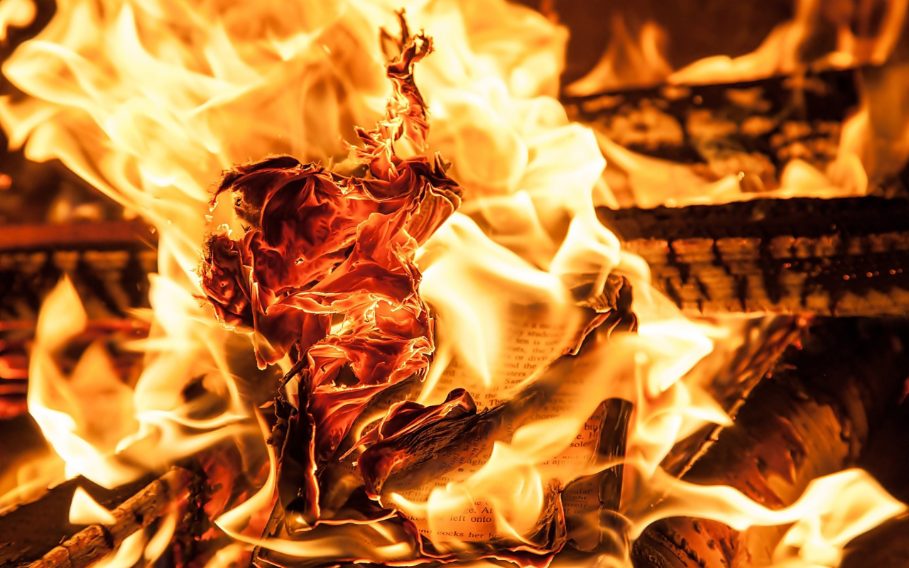 Burn and flames wallpaper 1280x800