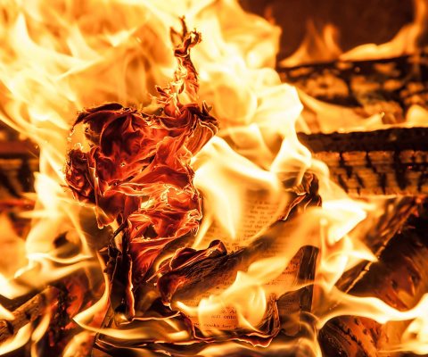 Das Burn and flames Wallpaper 480x400