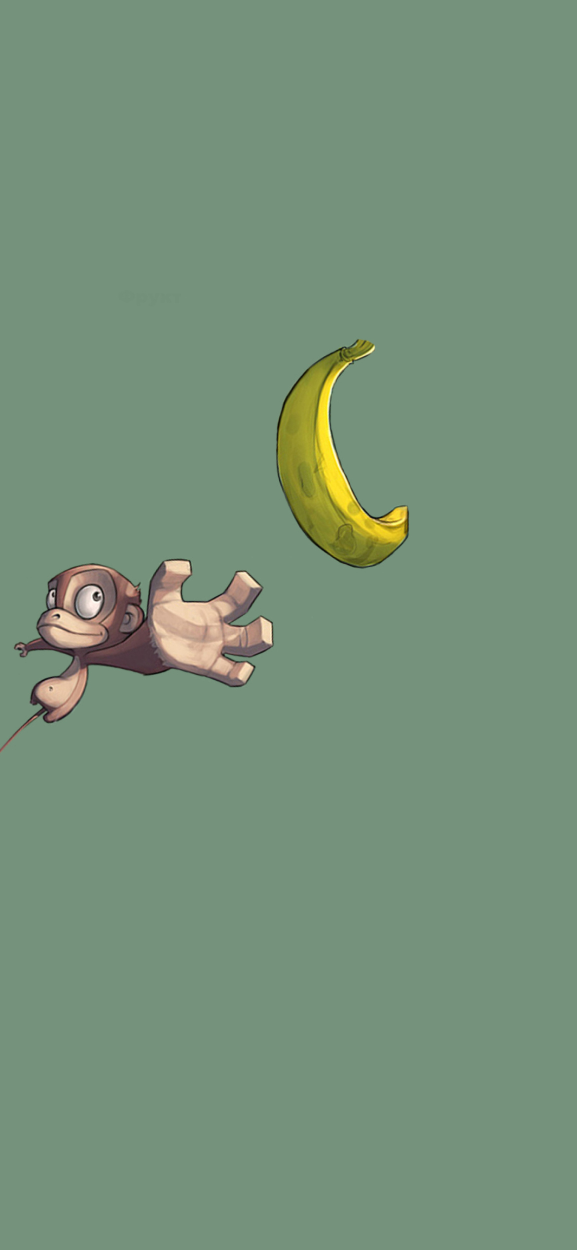 Monkey Wants Banana wallpaper 1170x2532
