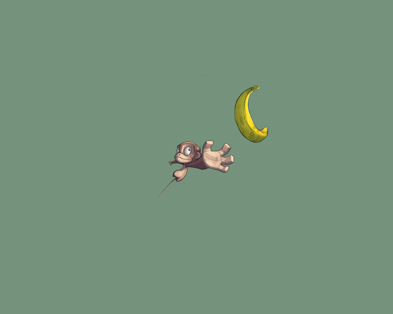 Обои Monkey Wants Banana 1280x1024