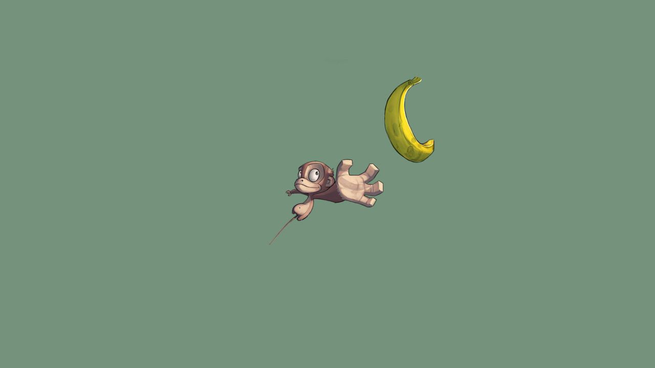 Обои Monkey Wants Banana 1280x720