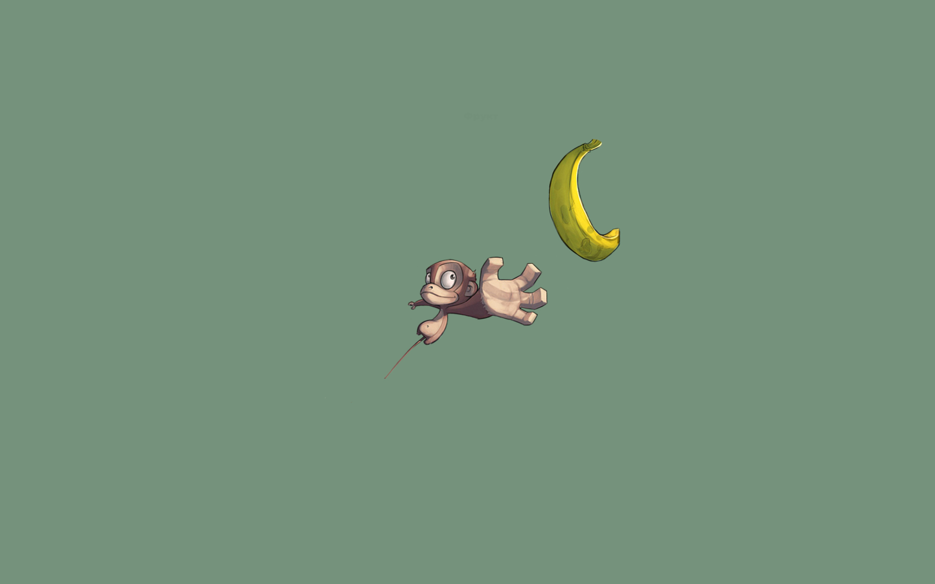 Monkey Wants Banana wallpaper 1920x1200