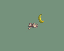 Das Monkey Wants Banana Wallpaper 220x176