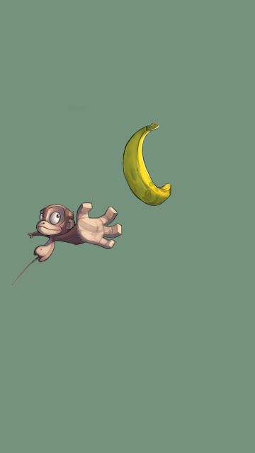 Monkey Wants Banana wallpaper 360x640