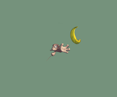 Monkey Wants Banana wallpaper 480x400
