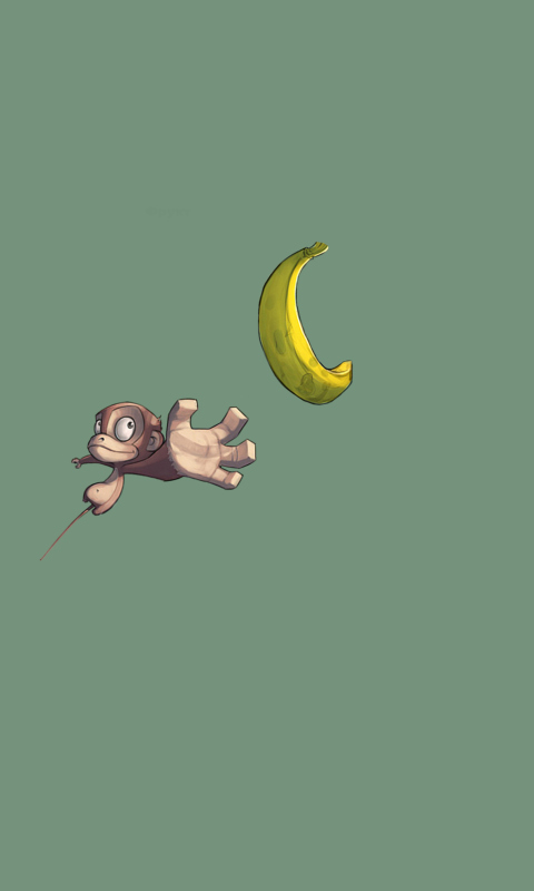Monkey Wants Banana wallpaper 480x800
